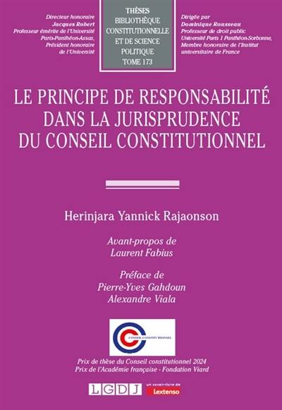 Le principe de responsabilité dans la jurisprudence du Conseil constitutionnel