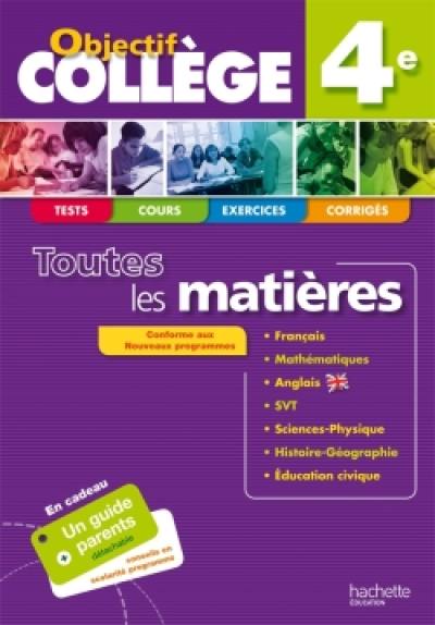 Toutes les matières, 4e : tests, cours, exercices, corrigés