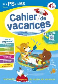 Cahier de vacances de la PS à la MS, 3-4 ans : tout le programme !