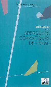 Approches sémantiques de l'oral