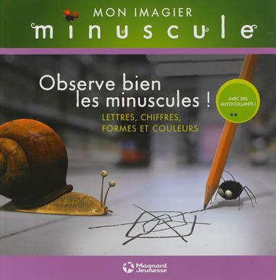 Observe bien les minuscules ! : lettres, chiffres, formes et couleurs