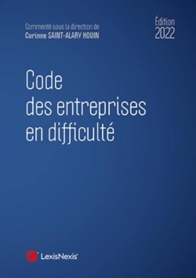 Code des entreprises en difficulté : 2022