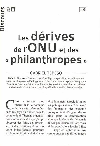 Les dérives de l'ONU et des philanthropes