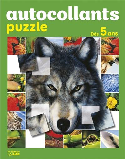 Le loup : autocollants puzzle dès 5 ans