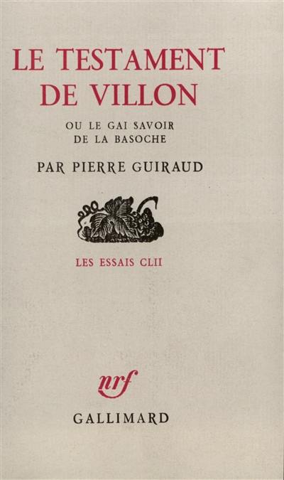 Le Testament de Villon