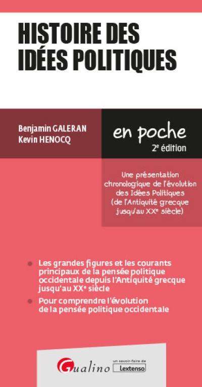 Histoire des idées politiques : une présentation chronologique de l'évolution des idées politiques (de l'Antiquité grecque jusqu'au XXe siècle)