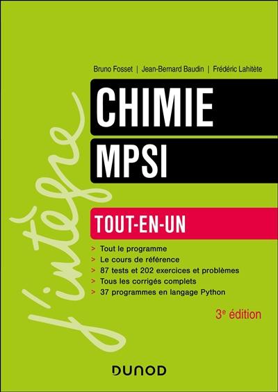 Chimie MPSI : tout-en-un