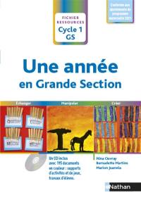 Une année en grande section, cycle 1 GS : échanger, manipuler, créer : conforme aux ajustements de programme maternelle 2021