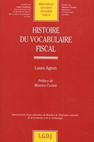 Histoire du vocabulaire fiscal