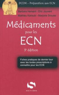 Médicaments aux ECN : fiches pratiques de dernier tour avec toutes les prescriptions à connaître pour les ECN