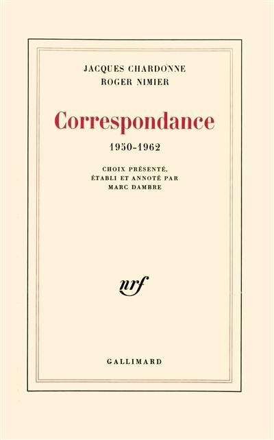 Correspondance : 1950-1962