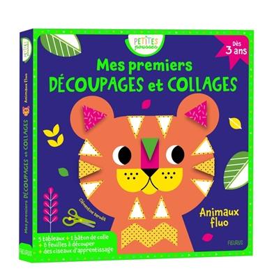 Animaux fluos : mes premiers découpages et collages