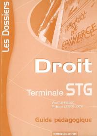 Droit terminale STG : guide pédagogique