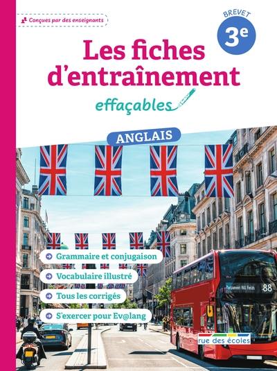 Les fiches d'entraînement effaçables : anglais 3e brevet