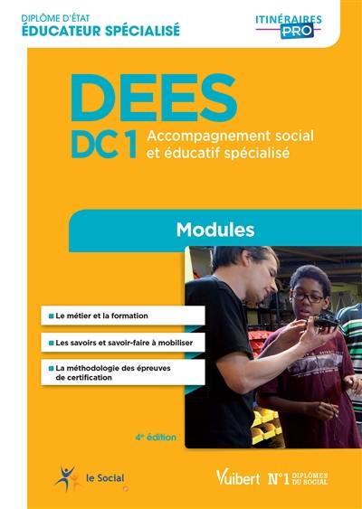 DEES : DC1, accompagnement social et éducatif spécialisé : modules