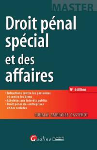 Droit pénal spécial et des affaires