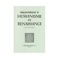 Bibliothèque d'humanisme et Renaissance, n° 82-1