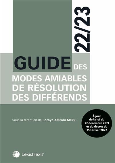 Guide des modes amiables de résolution des différends : 2022-2023