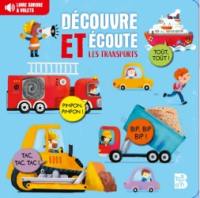 Découvre et écoute les transports : livre sonore & volets