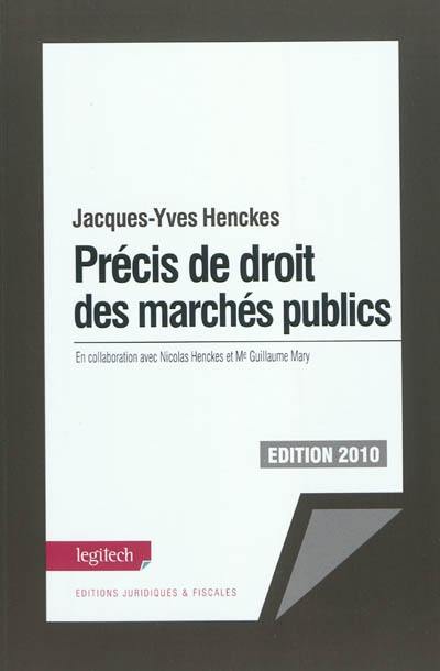 Le précis de droit des marchés publics