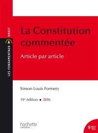 La Constitution commentée : article par article : 2016