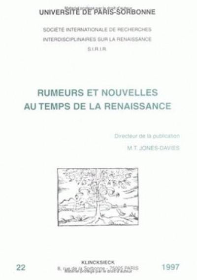 Rumeurs et nouvelles au temps de la Renaissance