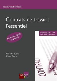 Contrats de travail : l'essentiel : nouveaux délais de préavis