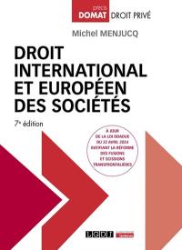 Droit international et européen des sociétés