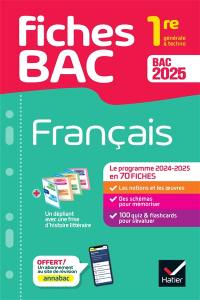 Français, 1re générale & techno : bac 2025