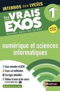 Numérique et sciences informatiques 1re : les vrais exos donnés dans les lycées : réforme du lycée