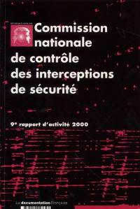 9e rapport d'activité : année 2000