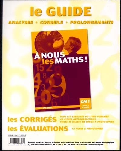 A nous les maths ! CM1 : classeur-guide : livre du maître