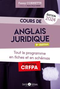 Cours d'anglais juridique 2024 : tout le programme en fiches et en schémas