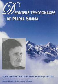 Derniers témoignages de Maria Simma