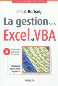 La gestion sous Excel et VBA : techniques quantitatives de gestion