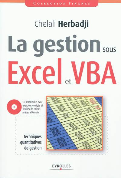 La gestion sous Excel et VBA : techniques quantitatives de gestion