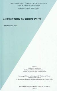 L'exception en droit privé