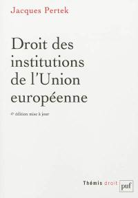 Droit des institutions de l'Union européenne