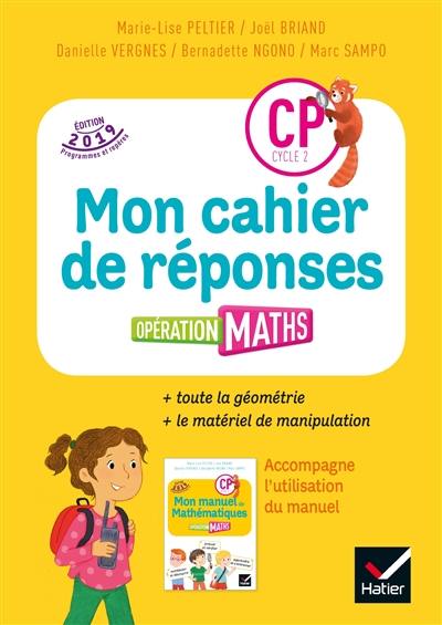 Opération maths CP, cycle 2 : mon cahier de réponses