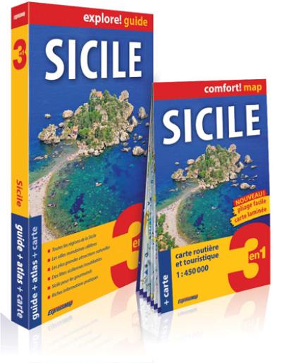 Sicile : 3 en 1 : guide + atlas + carte