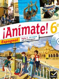 Animate ! 6e, espagnol, palier 1, A1-A1+, LV1 et bilangues