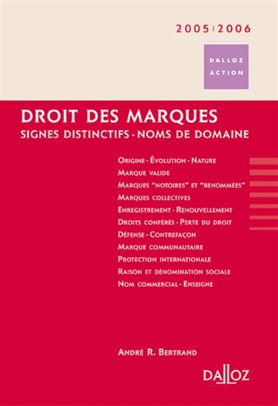 Droit des marques : signes distinctifs, noms de domaine