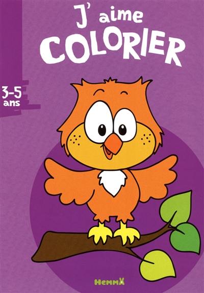 J'aime colorier, 3-5 ans : hibou