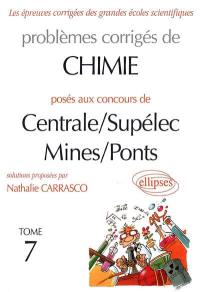 Problèmes corrigés de chimie posés aux concours de Centrale-Supélec, Mines-Ponts