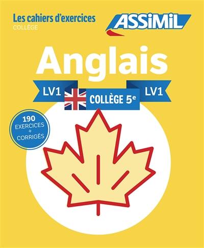 Anglais collège 5e, LV1 : 190 exercices + corrigés