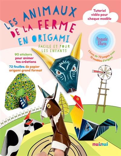 Les animaux de la ferme en origami faciles et pour les enfants