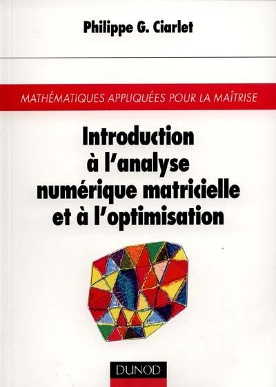 Introduction à l'analyse numérique matricielle