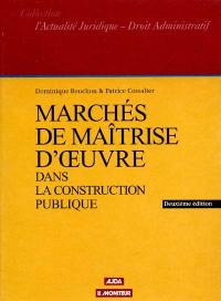 Marchés de maîtrise d'oeuvre dans la construction publique