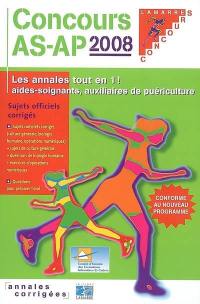 Concours AS-AP 2008 : sujets officiels corrigés