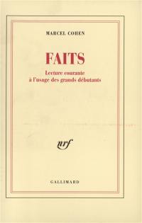 Faits : lecture courante à l'usage des grands débutants